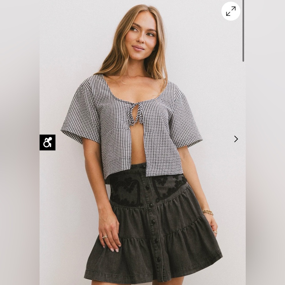 Bohme Ember gingham top